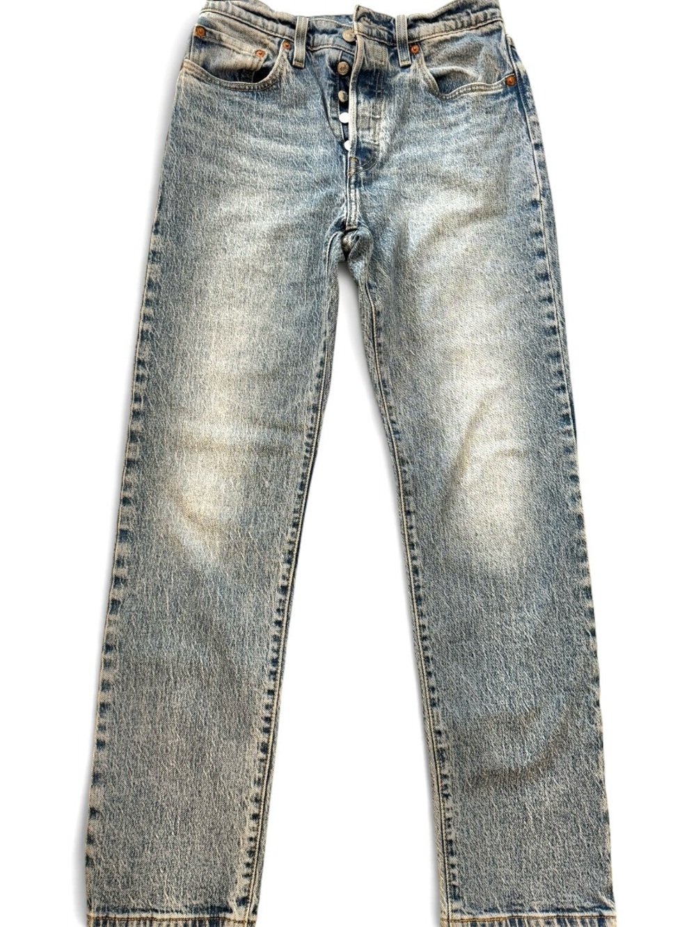 Women’s Levi 501 Big E vintage Light Wash Straight Leg Jeans - Blue